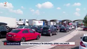 Până să ajungă pe plajă, românii stau minute bune la vamă. Oamenii se plâng de aglomerație: „Este foarte greu”